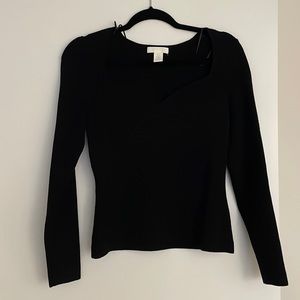 Sweetheart neck sweater top